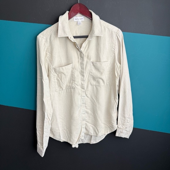 Bella Dahl Light Beige Shirt - Picture 1 of 9